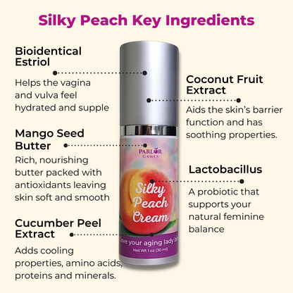 Silky Peach Cream Bio-identical Estriol Cream to revive your lady bits 2 month supply - 30ml